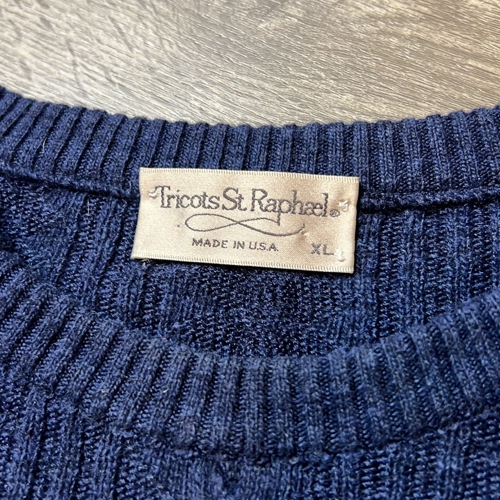 Tricots St Raphael Union‎ Made Wool Blend Knit Crewneck Sweater - Picture 5 of 8